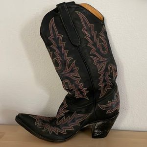 Old Gringo Eagle Ladies Cowboy Boots - Black - size 7
